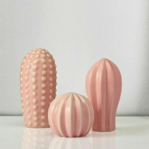 Ikea Sjalsligt pink ceramic cactus set - Picture 1 of 8